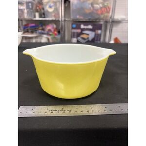 Vintage Pyrex 473 Yellow Casserole 7.5" 1 Quart USA